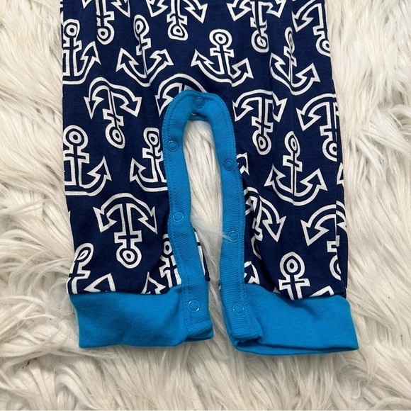 Gerber Bodysuit Navy Blue White Anchors - Picture 4 of 10